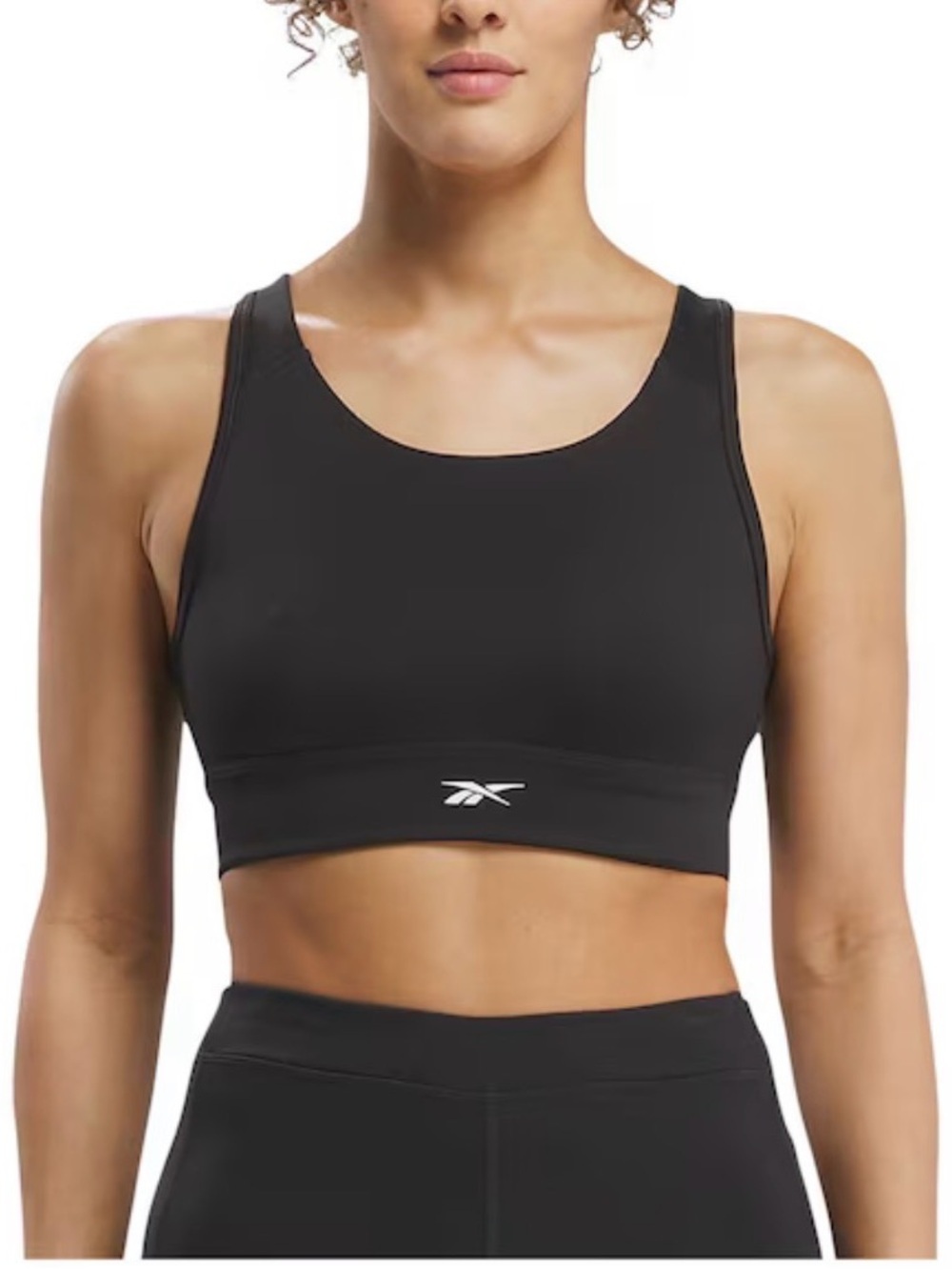 Reebok ID train Black high support High-Neck Sports Bra size XL
